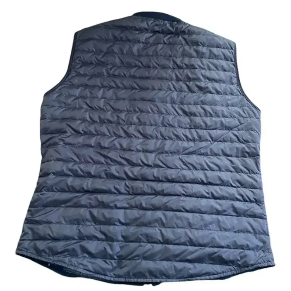 Cavalleria Toscana Quilted Lightweight Goose Down Riding Vest Navy Size XL